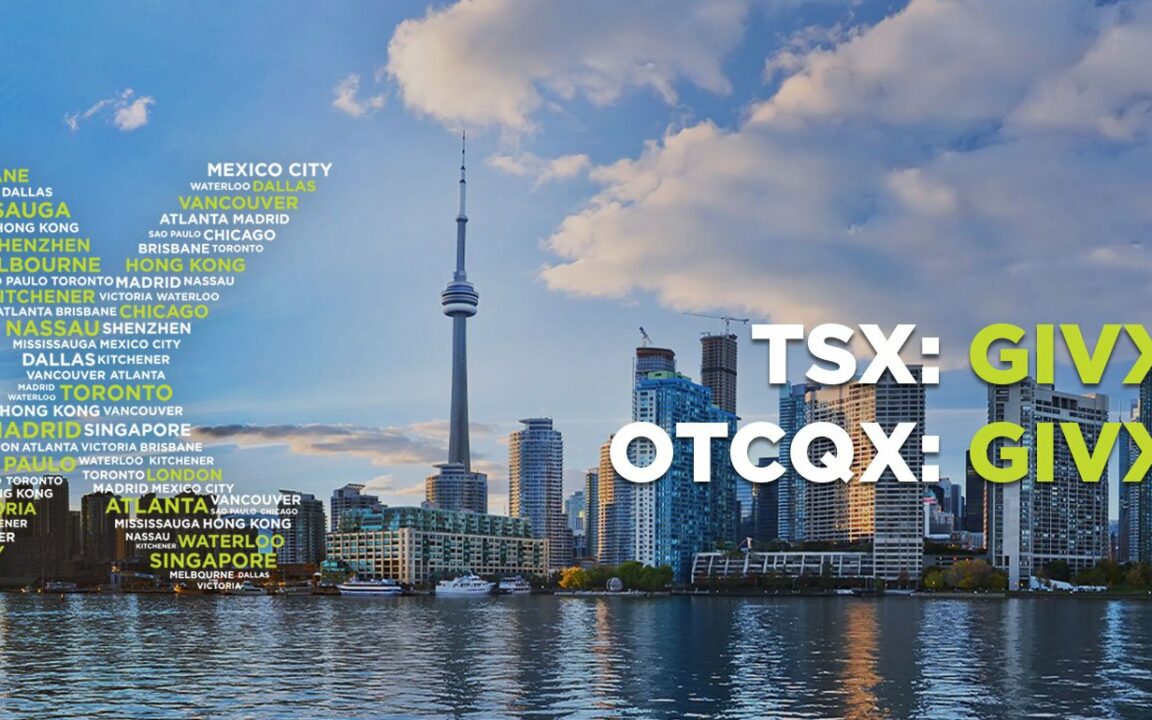 Givex IR website image with ticker symbol